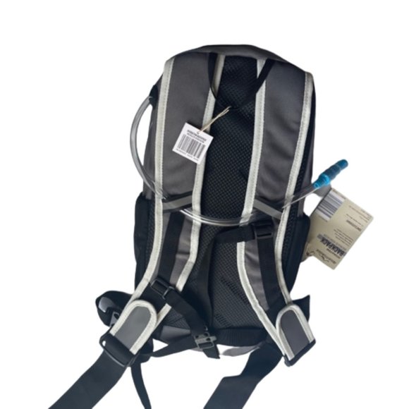 2L Hydration Backpack Gray Removable Water Bladder, Pockets Adjustable Straps - Picture 2 of 15